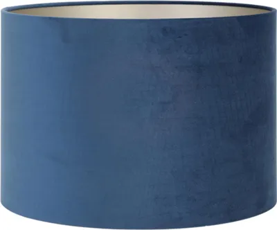 Zdjęcie produktu dla Light & Living - abażur - Velours - niebieski - tkanina - Ø 35cm - E27 - 2235047