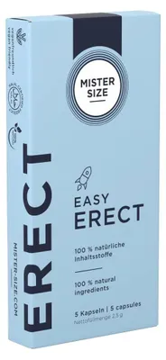 Produktbild von Easy Erect 5 Kapseln zur Unterstützung der Erektion von Mister Size