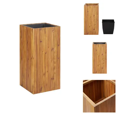 Image de vidaXL Jardinière surélevée pour l'extérieur, 43,5 x 43,5 x 90 cm, en bois d'acacia massif - Pots de fleurs et jardinières