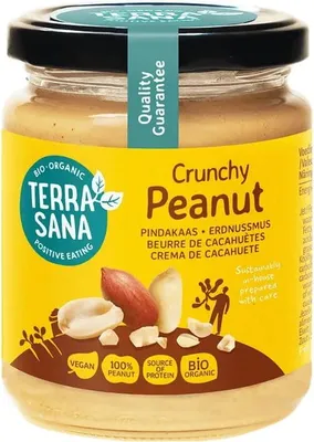 KREM Z ORZESZKÓW ZIEMNYCH PRAŻONYCH 100 % CRUNCHY BIO 250 g - TERRASANA