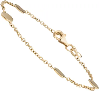 Produktbild von Armband mit Plättchen 375 Gold Gelbgold 19 cm
