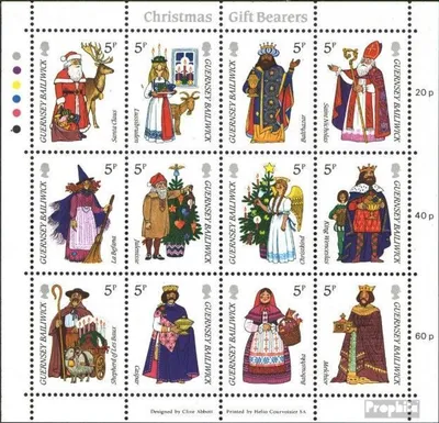 Produktbild von Briefmarken GB - Guernsey 1985 Mi 340-351 Kleinbogen gestempelt Weihnachten