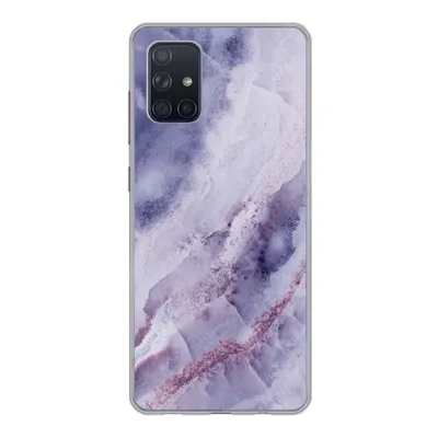 Produktbild von MuchoWow® Handyhülle Schutzhülle Hülle für Samsung Galaxy A51 Naturstein - Lila - Edelsteine und Mineralien Silikon Softcase Handy Hülle - Schutzabdeckung