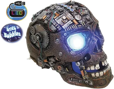 Immagine prodotto di Aqua Ornaments "CERVELLO CYBORG" con LED 20,8 x 13,7 x 15,0 cm