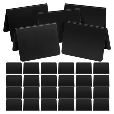 Produktbild von 30 Stück Doppelseitige Kleine Kreidetafeln 10X75cm mit V-Ständer für Buffets, Hochzeiten und Restaurants