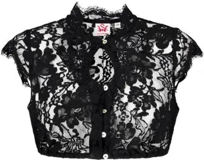 Produktbild von Spieth & Wensky - Damen Dirndlbluse in Weiß oder schwarz, Grimaldi (300360-1189), Größe:42, Farbe:Schwarz (2001)