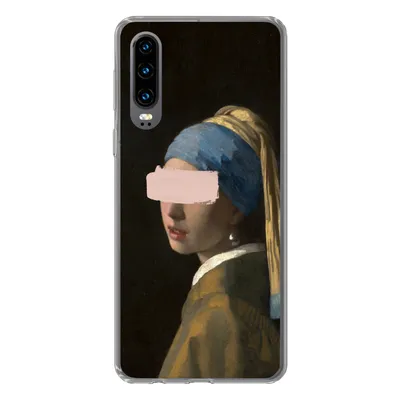 Produktbild von MuchoWow® Handyhülle Schutzhülle Hülle für Huawei P30 Das Mädchen mit dem Perlenohrring - Vermeer - Gemälde Silikon Softcase Handy Hülle - Kartenbesitzer