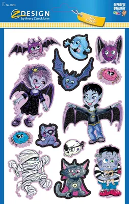 Produktbild von AVERY Zweckform ZDesign BigSticker Glitter "Vampir" 12 Sticker