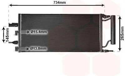 Obrázek produktu pro VAN WEZEL 06005607 Kondenzátor klimatizace Kondenzátor klimatizace pro BMW X1 (F48) + vysoušeč