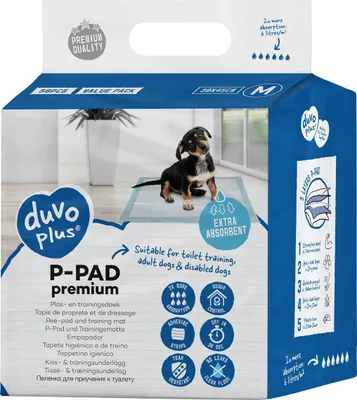 Produktbild von Duvo+ Welpenunterlage P-Pad Premium, Größe: M / Inhalt: 50 Stück