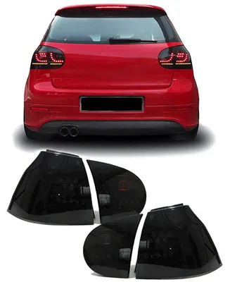Für VW Golf 5 V ab 2003-2008 LED Rückleuchten Links + Rechts in Schwarz Smoke in der Farbe Schwarz von Carparts-Online GmbH