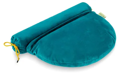 Produktbild von Meditationskissen aus Baumwolle mit Buchweizenfüllung - Halbrundes Yoga Bolster - Kleines Reise Yoga Kissen