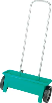 Zdjęcie produktu dla Greenmill GR0030 Uniwersalny rozsiewacz o pojemności 12 l, z kołami 18,5 cm, rozsiewacz skrzyniowy