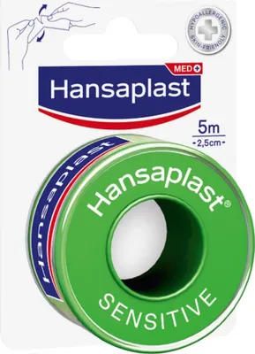Produktbild von Hansaplast - Sensitive Wundpflaster - Sanft zur Haut - 5m x 2,5cm - 1 Stück