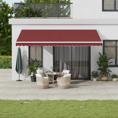 Produktbild von Möbel Markise Manuell Weinrot 500x300 cm - Markisenstoff 3215297