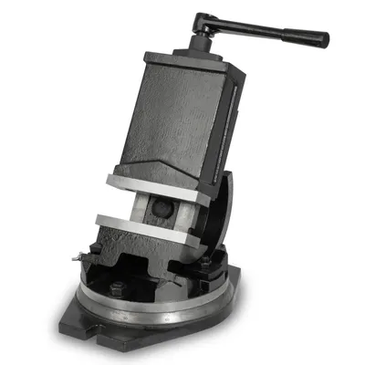 Obrázok produktu pre Strojový zverák EBERTH otočný a sklopný z oceľovej liatiny, max. Šírka upnutia 125 mm, šírka čeľustí 160 mm, zverák pre vŕtačku