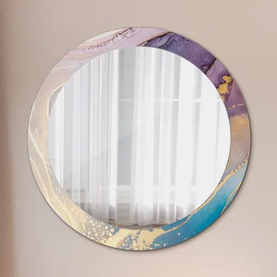 Produktbild von Ø80cm Modern Spiegel - Wandspiegel Wandmontage- Schlafzimmer - Marmor Stein
