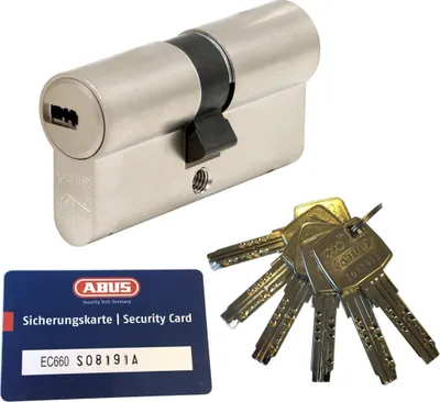 Produktbild von ABUS EC660 Doppelzylinder Länge (a/b) 40/45mm (c=85mm) mit Sicherungskarte und 6 Schlüssel, Not-u. Gefahrenfunktion und SKG** Bohrschutz