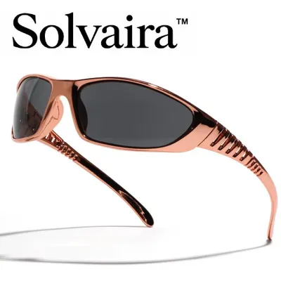 Produktbild von Solvaira™ Futuristische Sonnenbrille Rose Gold, UV400 Schutz, stylische Sommerbrille für Damen & Herren