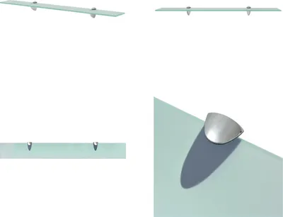 Immagine prodotto di vidaXL Mensola galleggiante in vetro 80x10 cm 8 mm - Mensola galleggiante - Mensole galleggianti - Mensola a muro - Mensole a muro
