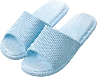 Produktbild von Blau 38-39 Größe (für 37-38) Badezimmer Hausschuhe Uni Rutschfeste Duschsandalen Sommer Indoor Weiche Leise Hausschuhe