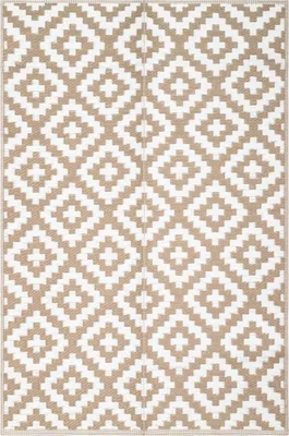 Produktbild von Tapiso Teppich IBIZA Outdoor Weiß Beige Picknick Garten  150 x 240 cm