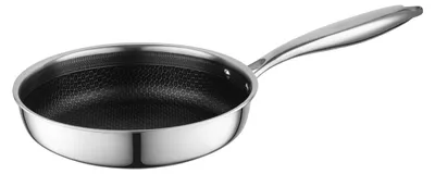 Bratpfanne 20 cm, Edelstahl, 3-lagig, Antihaft-Wabenbeschichtung, ofenfest