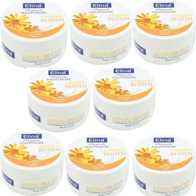 Produktbild von 8x150 ml Elina Creme Arnika in Dose Hautcreme schmerzlindernd