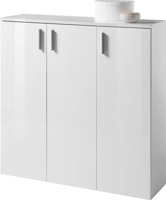 Zdjęcie produktu dla Schuhschrank >Leupold< in Weiß - 120x120x35cm (BxHxT)