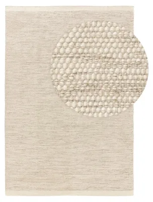 Produktbild von benuta pure Wollteppich Rocco Weiß 200x300 cm Handgewebt Wolle Teppich