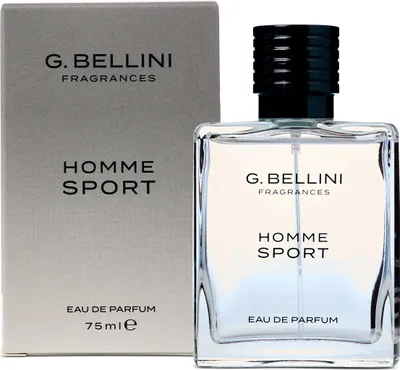 A product shot of a perfume bottle and its packaging.