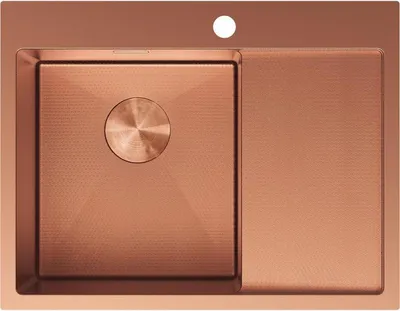 Produktbild von Mexen Exar Einbauspüle aus Edelstahl, 1 Becken, links, 620 x 480 mm, Kupfer HC - 6431621005L-65HC