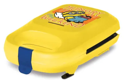 Immagine prodotto di Berlinger Haus Minions Tostapane per sandwich 600 W – Tostiera elettrica con piastre antiaderenti e regolazione temperatura, cool-touch, giallo-blu