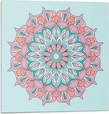Immagine prodotto di Mandala con foglie - Piastrelle autoadesive - Piastrelle da parete - Pannelli da parete - Piastrelle autoadesive per il bagno - Piastrelle autoadesive per la cucina - Carte da parati autoadesive - Decorazione murale -20 Unità 20 x 20 cm
