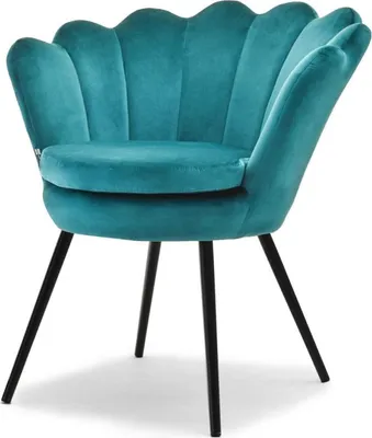Zdjęcie produktu dla Designerski fotel AVIDAN - turkusowy / czarny