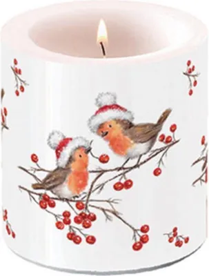 Productafbeelding van Ambiente kaars – Kerstvogeltjes