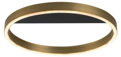 Image de Rabalux 71309 Plafonnier Thric LED 20 en métal et silicone noir/doré