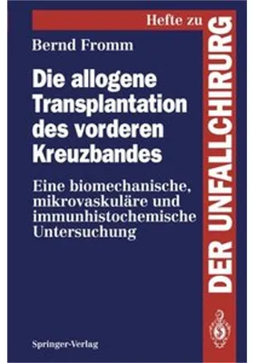 Obrázek produktu pro Die allogene Transplantation des vorderen Kreuzbandes