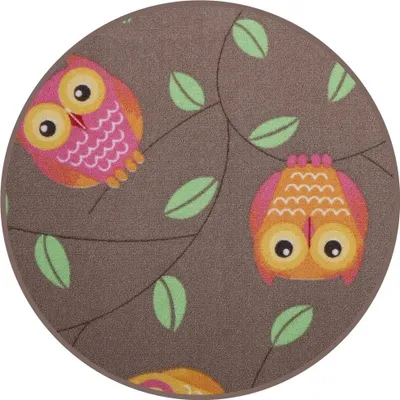 Obrázek produktu pro 200x200 (průměr) kruh Dětský kusový koberec Little Owls kruh