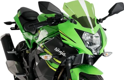 Produktbild von Windschild Puig Z-Racing-Scheibe 295 x 285 mm mit ABE für Kawasaki Ninja 125 Bj. 2019 - 2026