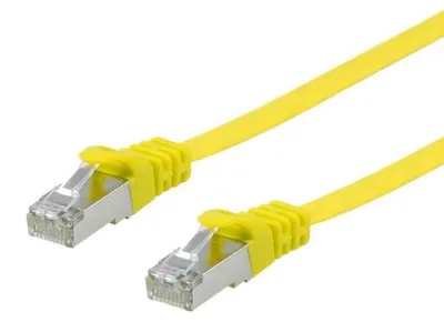 Image de Equip Câble patch Cat6A Flat U/FTP 2xRJ45 5.00m jaune LSZH Polybag