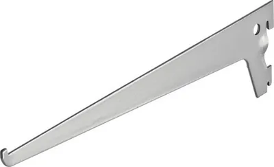 Produktbild von Regalbodenträger 300 mm, 1-reihig, silber, für Wandschiene, belastbar bis 110 kg je Paar