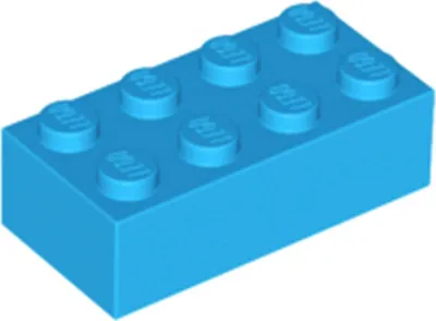 Immagine prodotto di 1 pezzo LEGO, parte c. 3001 in azzurro scuro