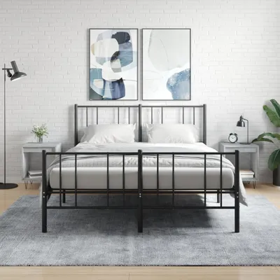 Produktbild von vidaXL Nachttische 2 Stk. Betongrau 40x35x50 cm Holzwerkstoff