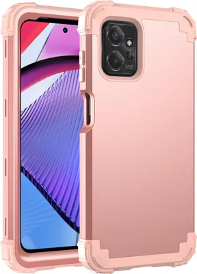 Immagine prodotto di Custodia per Motorola Moto G Power 2023 Custodia ibrida 3in1 in PC e TPU antiurto, resistente Oro Rosa