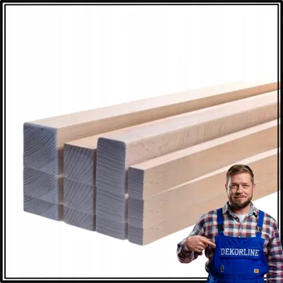 Obrázek produktu pro Čtvercové dřevo - Dubové dřevo - 10 x 10 x 110 cm - Ostré hrany - Na zábradlí, schody, nábytek - Dřevěné sloupky