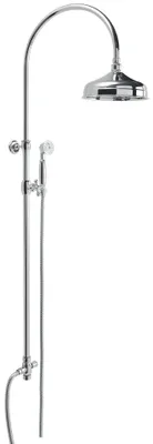 Produktbild von Duschsäule Vintage antiker Stil komplett Messing verchromt