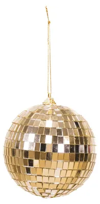 Produktbild von Weihnachtsdekoration – Weihnachtsanhänger – Discokugel – Schaumstoff – Gold – 10x10x10 cm
