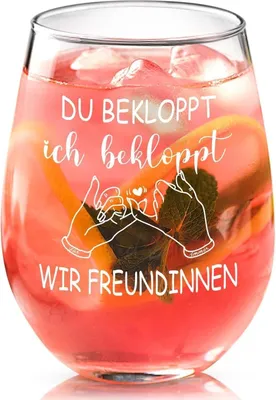 Produktbild von Weinglas Geschenk für beste Freundin Lustige Geschenkideen 520ml