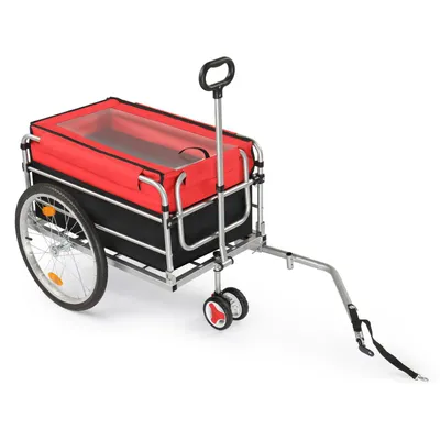 Immagine prodotto di FCH Rimorchio per biciclette rimorchio per biciclette 93 x 75 x 58 cm con scatola di trasporto, rimorchio per biciclette rimorchio a mano rimorchio per biciclette